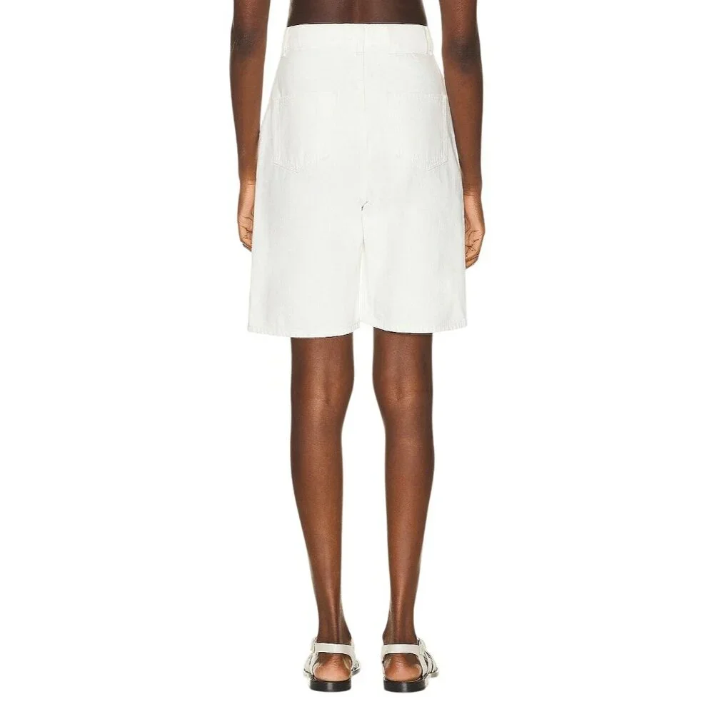 Loulou Studio Isu Shorts in Ivory 25 New Womens Bermuda Long Knee